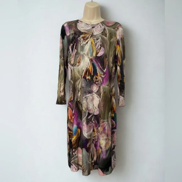 Karen Kane Multicolor Abstract 3/4 Sleeve Dress - Picture 5 of 11